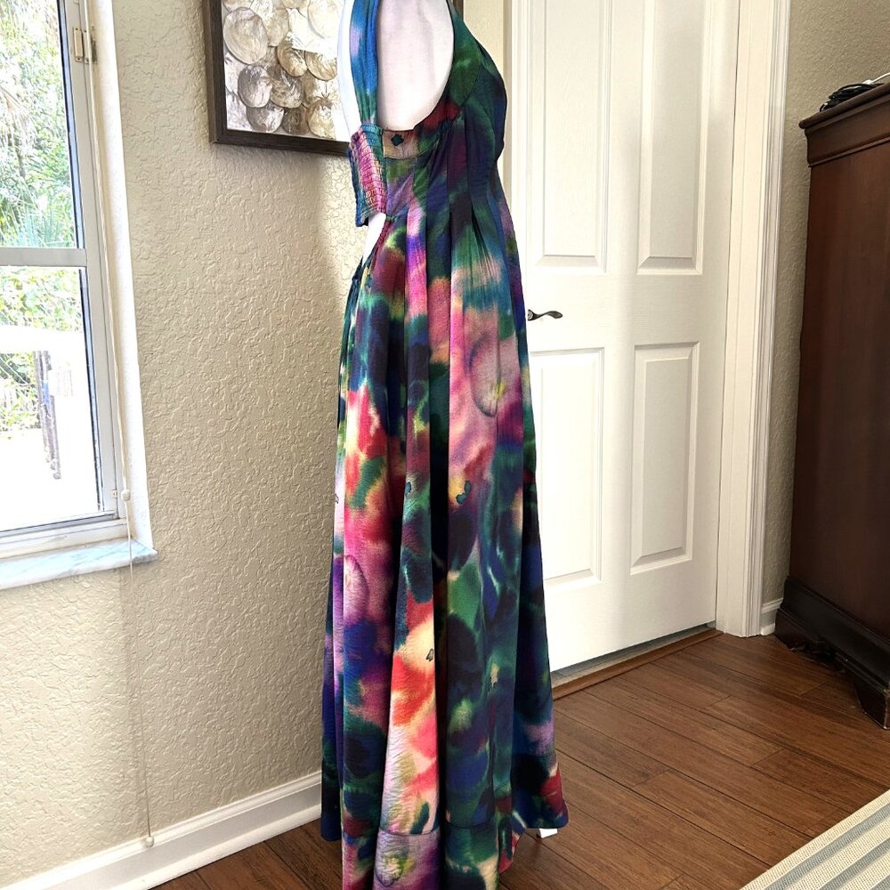 Anthropologie A-Line Watercolor Maxi Dress - Picture 5 of 6
